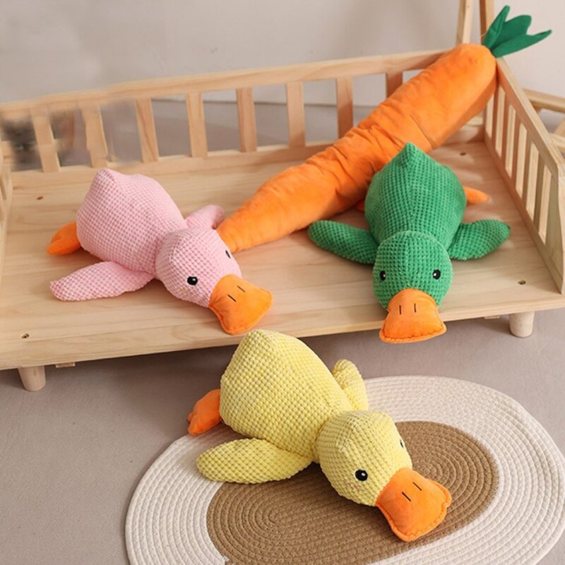 딩동펫 반려동물 꽥꽥이 대왕오리 애착인형, 옐로우, 1개
