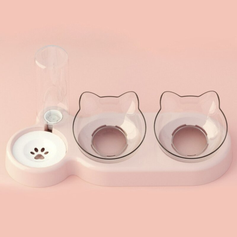 펫리치 강아지 고양이 밥그릇 반려동물 급수기, 화이트, 1개