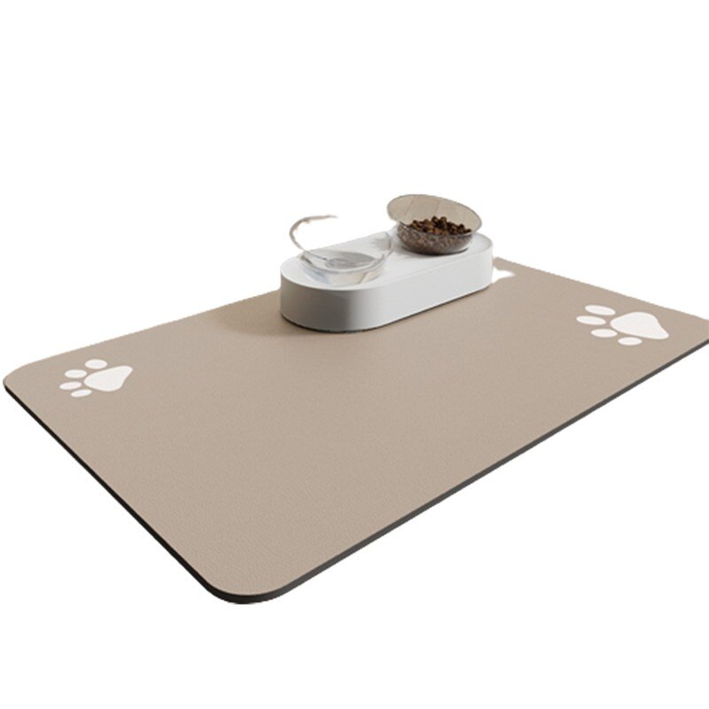 파스텔펫 반려동물 논슬립 방수 식기매트 40 x 30 cm, 화이트, 1개