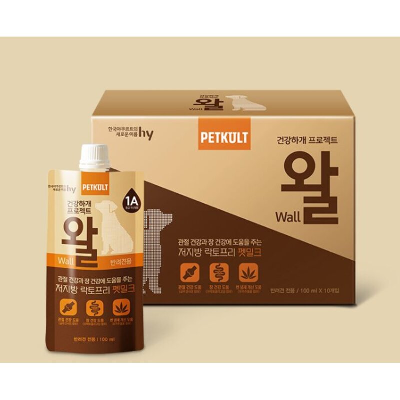 (hy)저지방 락토프리 펫쿠르트 건강하개 프로젝트 왈 10개입, 1개, 100g