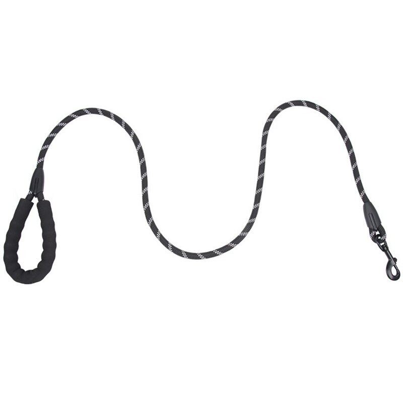 1상2템 야광반사판 반려동물 리드줄 1.5m, 블랙(10mmx150cm), 1개