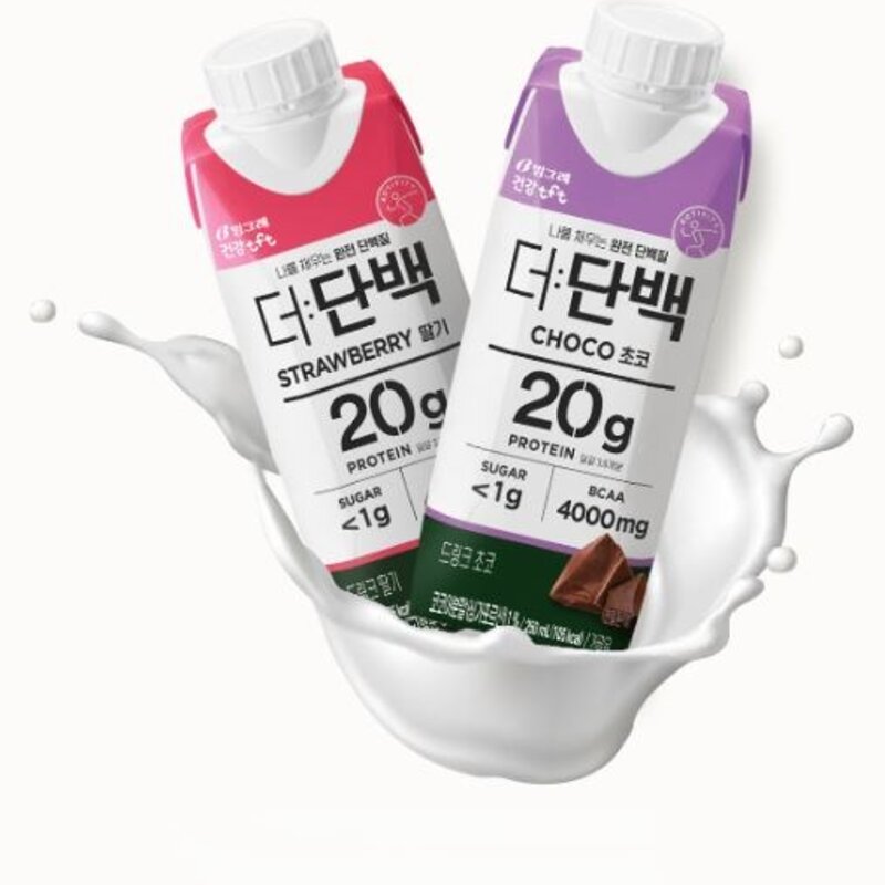 더단백 빙그레 건강tft 드링크 딸기, 250ml, 18개