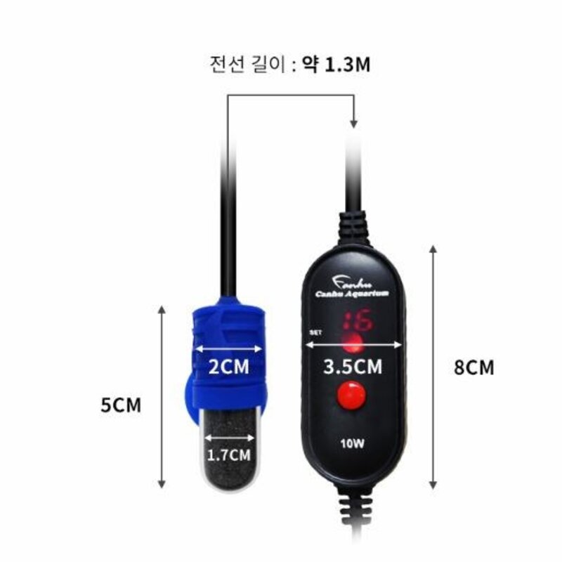 칸후아쿠아리움 수족관용 USB 미니 히터 CA-10M, 1개