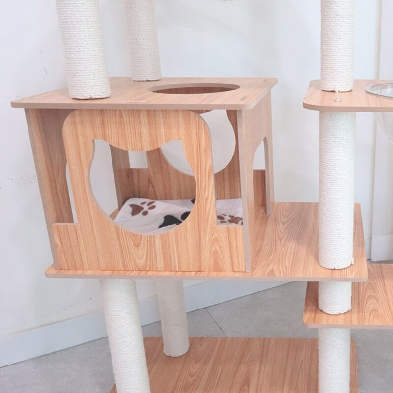 딩동펫 고양이 포코 스크래쳐 캣타워, 혼합색상, 1개
