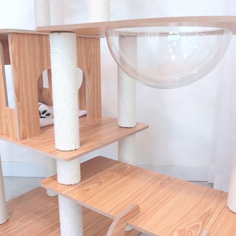 딩동펫 고양이 포코 스크래쳐 캣타워, 혼합색상, 1개