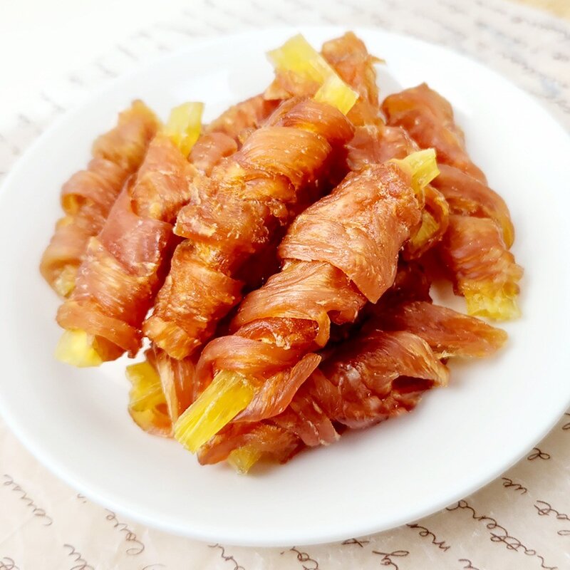 멍도락 국내수제간식 소힘줄스틱 소힘줄 100% 치아치석관리 스트레스해소 도움 강아지껌, 1개, 70g, 소힘줄치킨츄 S