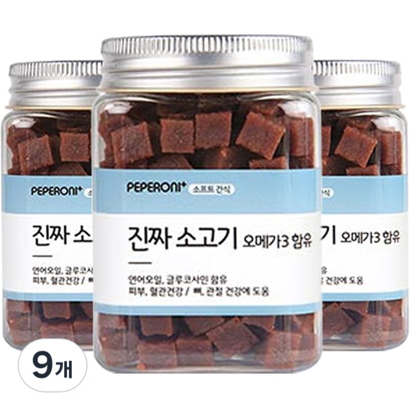 페페로니 진짜 오메가3 져키, 소고기, 180g, 3개