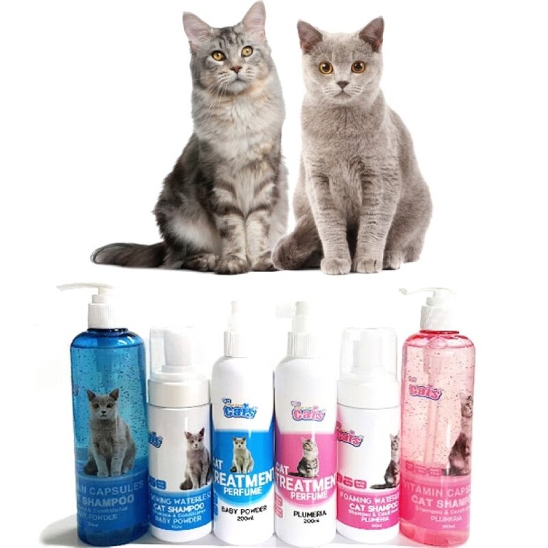 마타 고양이 비타민캡슐샴푸 300ML 베이비파우더향 강아지전용샴푸 애묘샴푸 고양이드라이샴푸 고양이목욕용품, 1개