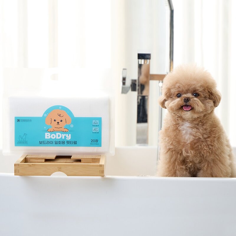 보드라이 일회용 펫타월 애견 목욕 수건 강아지 고양이 반려동물 팻 타올, 100장, 1개