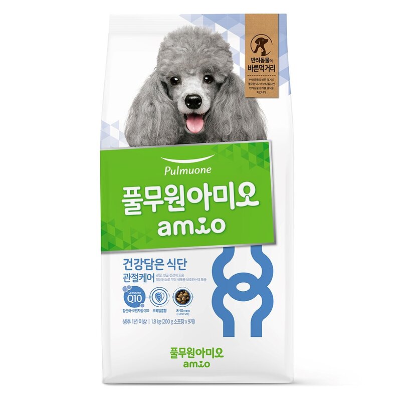 아미오 강아지 건강담은 관절케어 기능성 사료, 뼈/관절 강화, 1.8kg, 1개