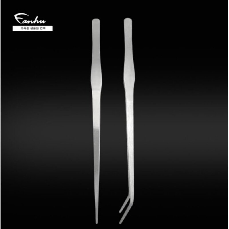 칸후 다용도 핀셋 곡형 27cm 어항 수초 정리, 1개