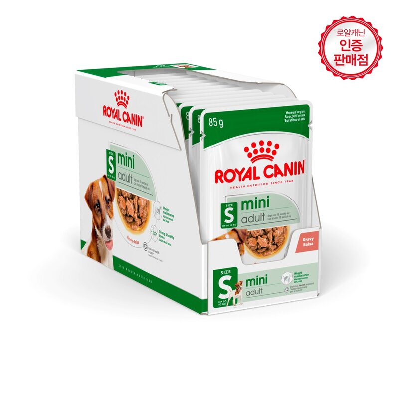 로얄캐닌 독 미니 에이징12+ 파우치 85g-12개 24개, 85g