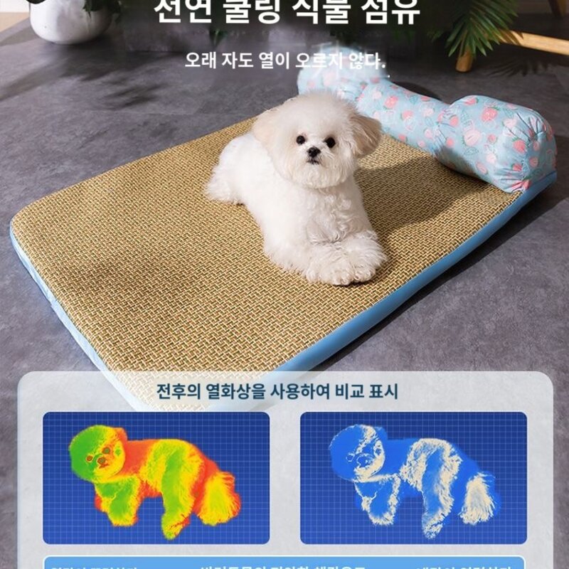 개선 도구 편의성 강아지 훈련 매트 실내외 간편한, 목보호대-블루, S45x35cm (권장체중 5근 이내), 1개