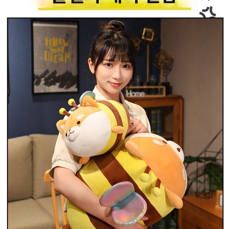 애견 야구 장난감 전용 도구 실용적인 반려동물 효율적인, 60(Q 원단 구름 터치감), 꿀벌 강아지 인형, 1개