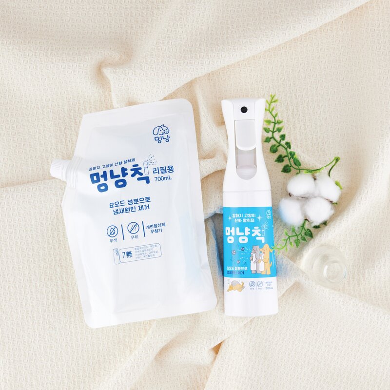멍냥칙 반려동물 냄새 제거 무색 무취 산화 탈취제, 300ml, 1개