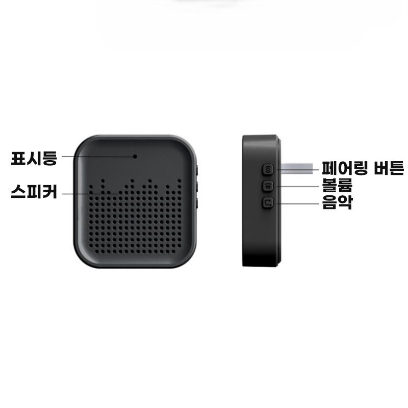 Fowod 스마트 도어벨 현관 카메라 CCTV 무선 인터폰 초인종, 흰색