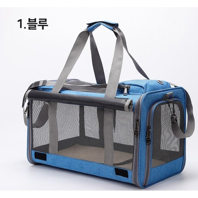 마켓벨롱 애견 이동가방 강아지 고양이 여행가방, 블랙, 1개