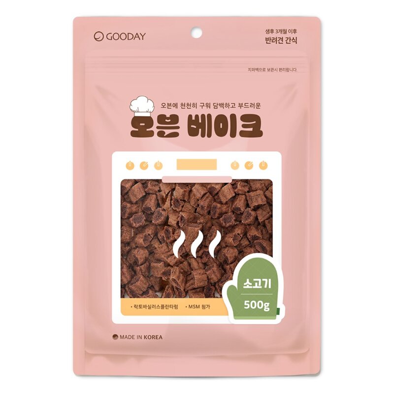 굿데이 강아지 오븐 베이크 간식, 닭고기, 500g, 1개
