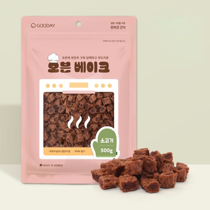 굿데이 강아지 오븐 베이크 간식, 닭고기, 500g, 1개