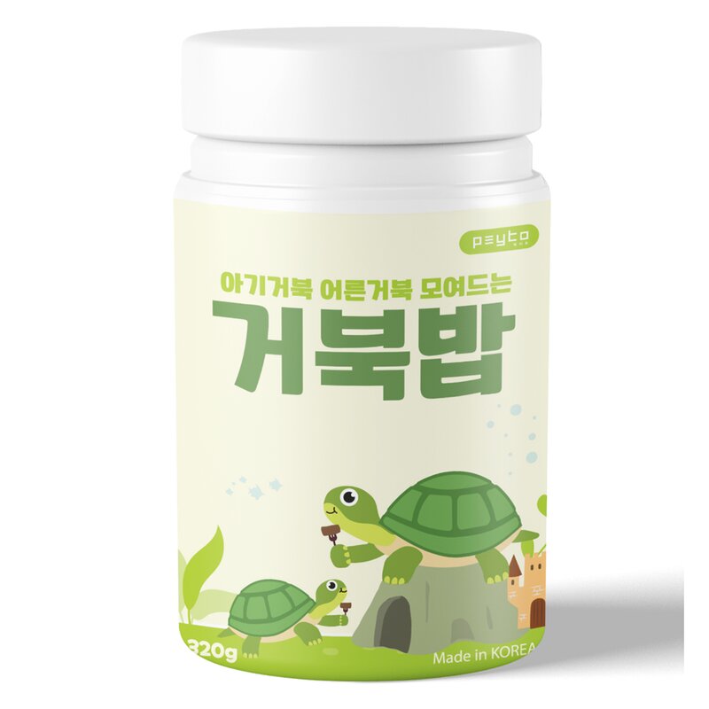 페이토 거북밥 전연령 사료 + 먹이스푼 세트, 320g, 1세트