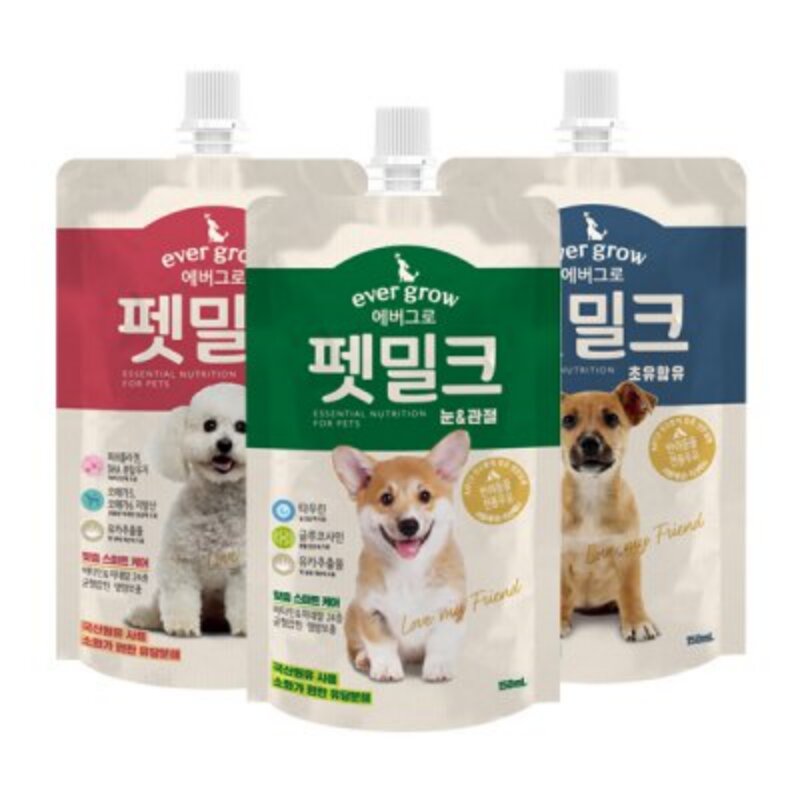 에버그로 펫밀크 강아지우유 반려견 락토프리 초유함유 우유 3종, 피부&모발, 1개