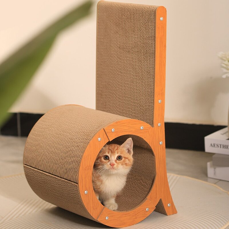델라무드 고양이 원통 스크래쳐 하우스 60cm, 엑스라지(60cm)
