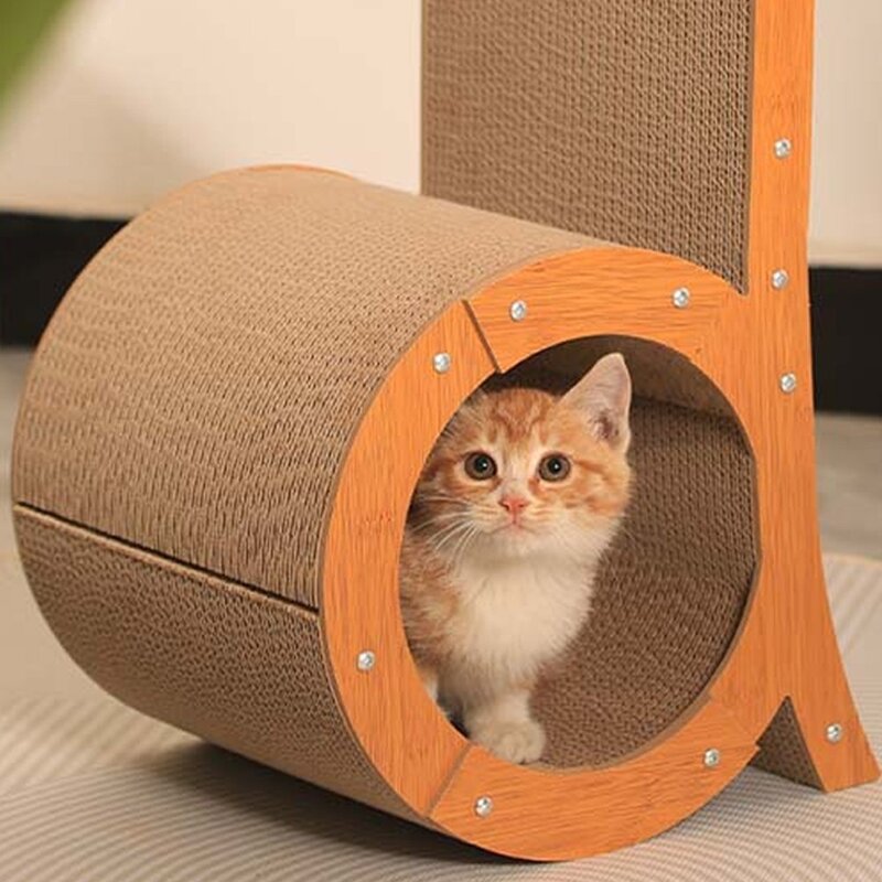 델라무드 고양이 원통 스크래쳐 하우스 60cm, 엑스라지(60cm)
