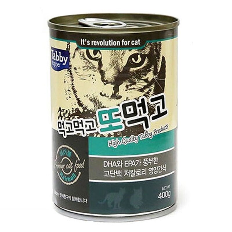 스마일하우스 테비 먹고먹고 또먹고 고양이캔 헤어볼 400g 412691, 1개