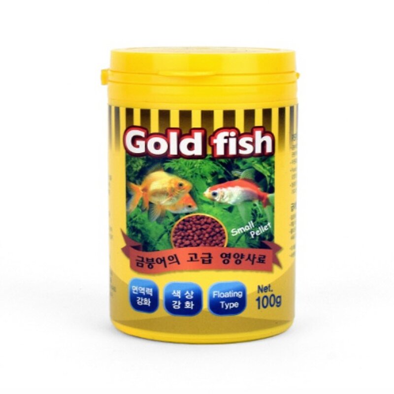 골드피쉬통 100G 열대어사료, 1개