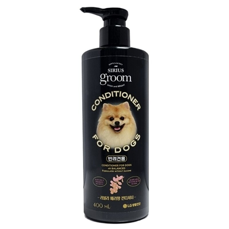LG생활건강 시리우스 그룸 러블리 베리향 반려견 애견 컨디셔너 모든 반련견용 400ml, 400g, 1개
