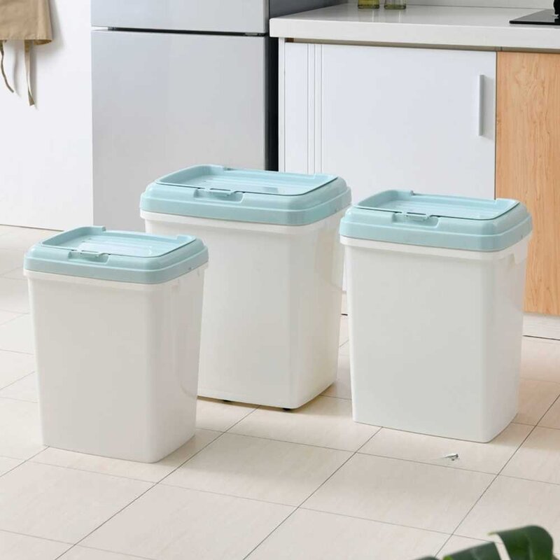 강아지 사료통 대형견 플라스틱 40kg 50kg 골드리트리버 진돗개 개사료통, 2. 스몰 브라운 24kg, 1개