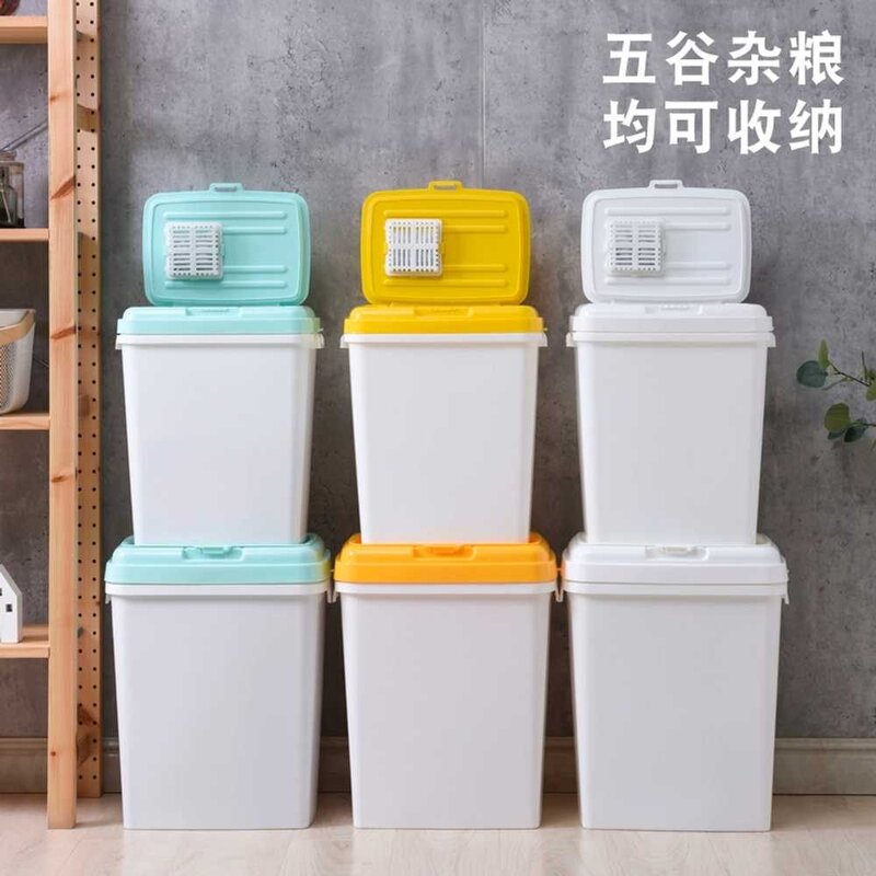 강아지 사료통 대형견 플라스틱 40kg 50kg 골드리트리버 진돗개 개사료통, 2. 스몰 브라운 24kg, 1개
