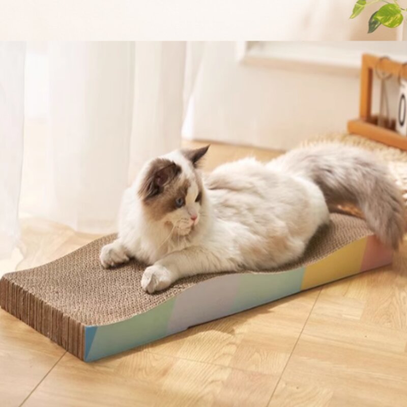 웰빙마루 고양이 스크래쳐 평판 물결형 2P, 1세트
