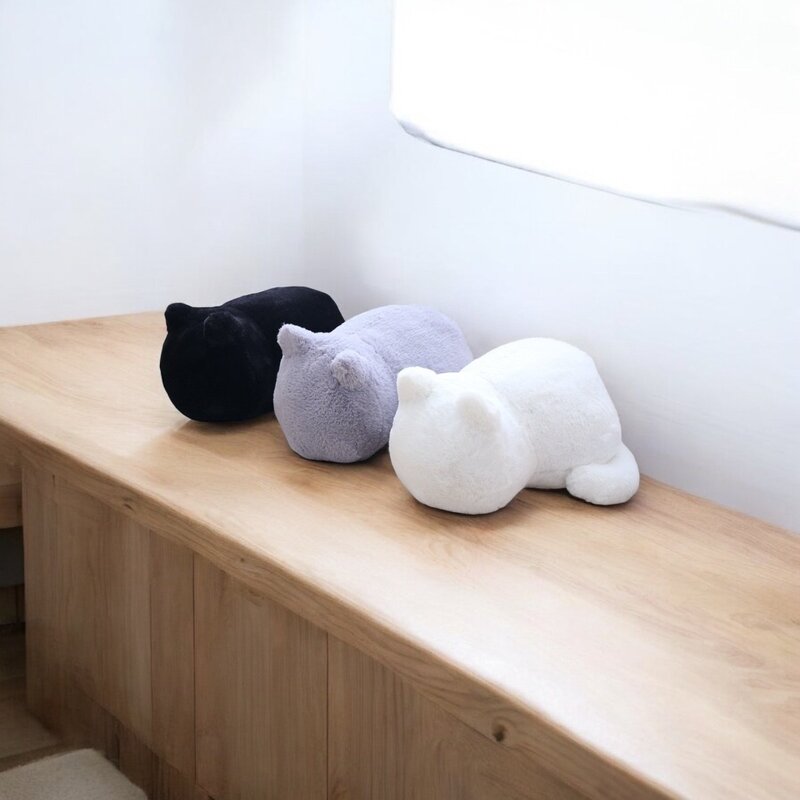 럭키럭클럽 식빵굽냥 쿠션, 블랙