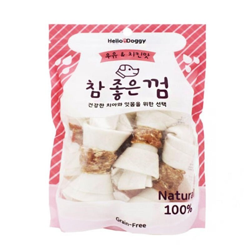 강아지 우유껌 치킨맛 치아건강 간식 6P 칭찬용 이갈이 특식 댕댕이