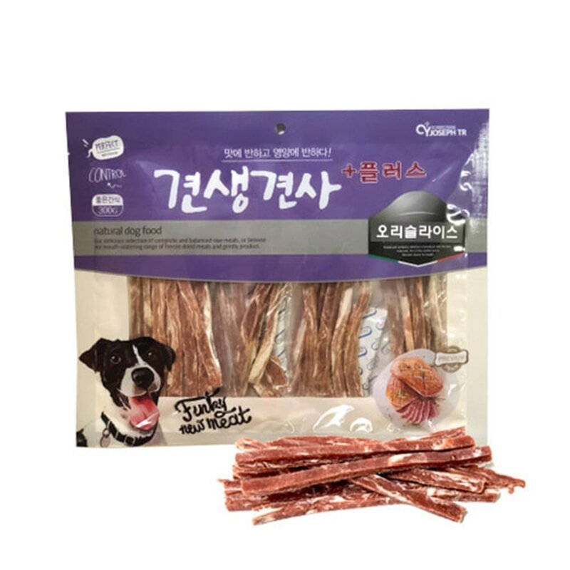 애견 건강관리 간식 오리 슬라이스 300g 강아지 육포 영양식 댕댕이, 1개