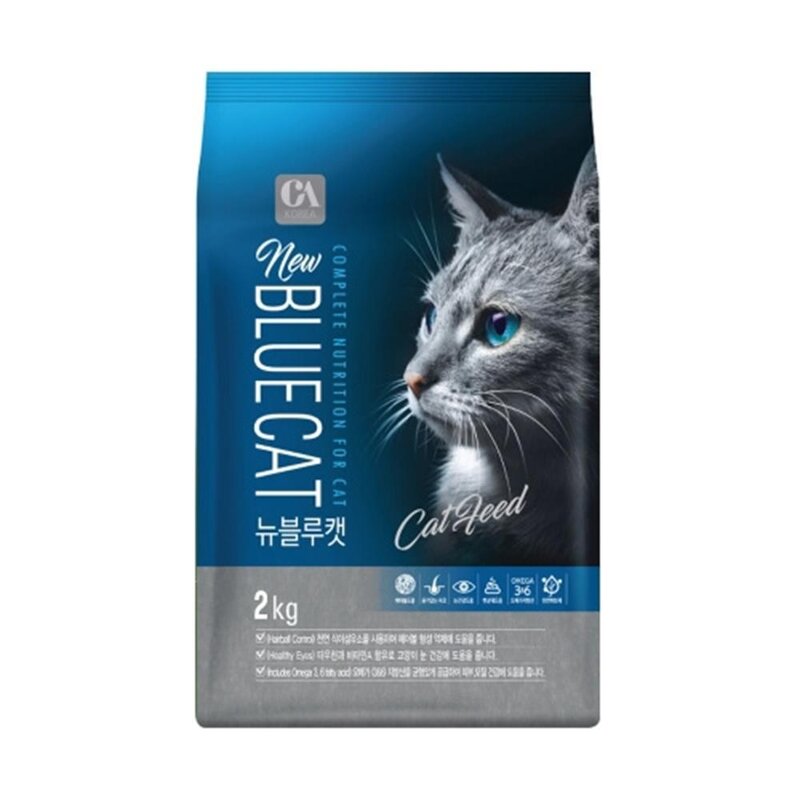 집사필수품 뉴 블루캣 고양이 사료 2kg / 발달 맛있는 조절 용 고냥이 보양