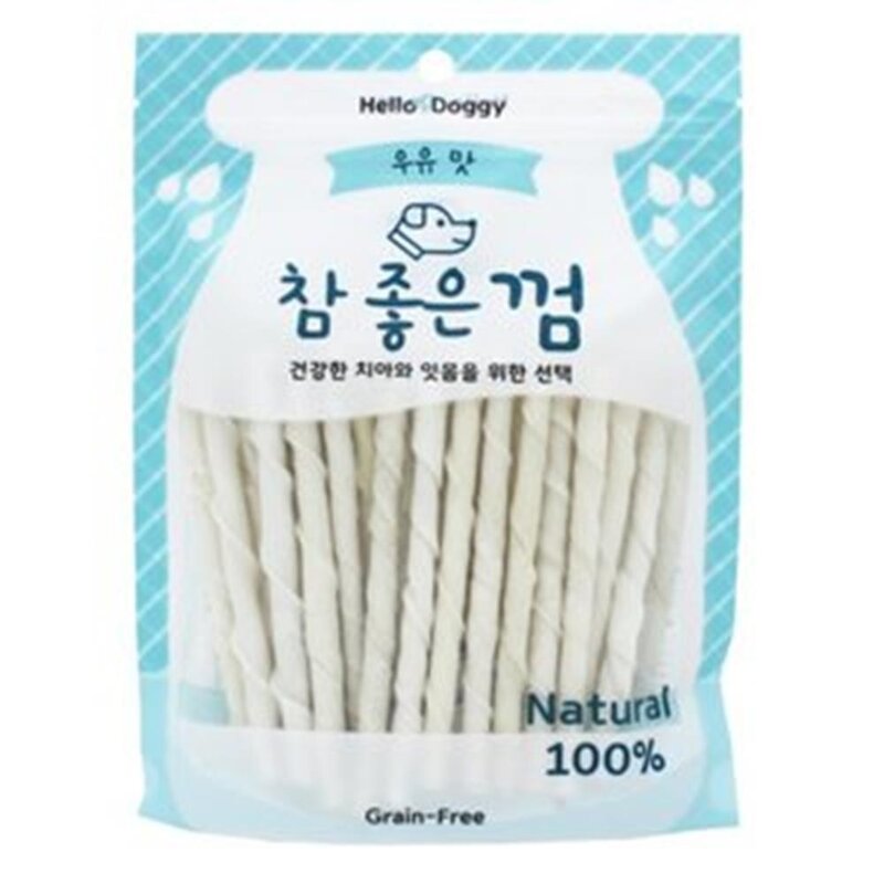 치아건강 잇몸보호 우유맛 개껌 45p 애견간식 기능성개껌 골든리트리버