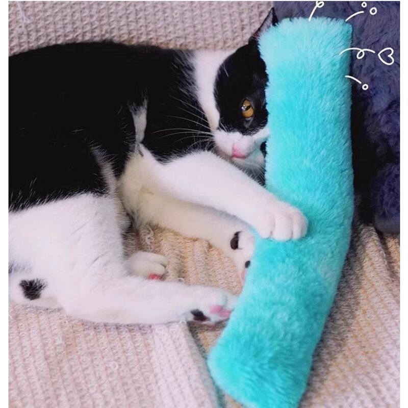 냥저씨 보들보들 캣닢쿠션 마따따비인형, 핑크 블루 퍼플, 1세트