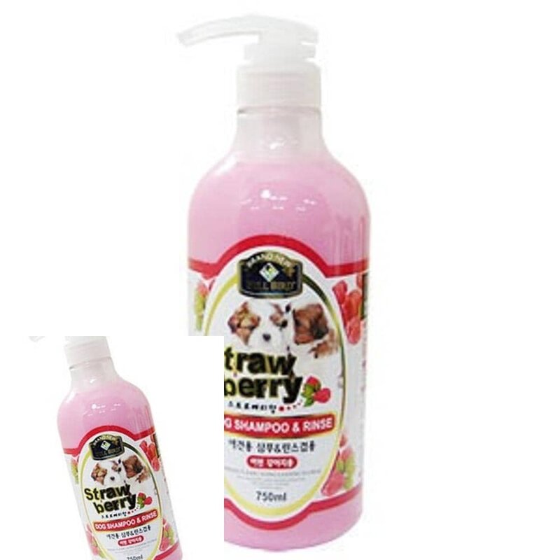 MF04 스트로베리 샴푸린스 퍼피용 750ML 노견샴푸 반려견샴푸 강아지비누