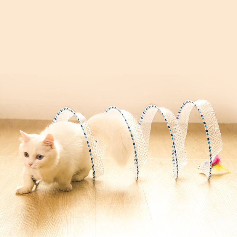 아서아리 고양이 터널 동굴 스프링 장난감, 노랑