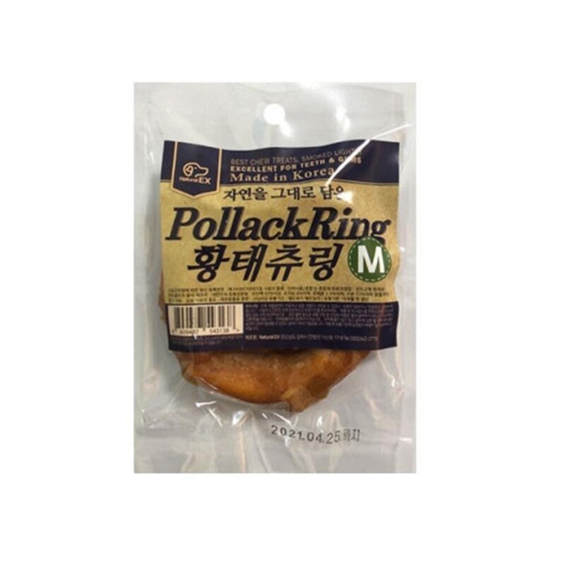 치아건강 핸드메이드 간식 황태링 M 1P 5개