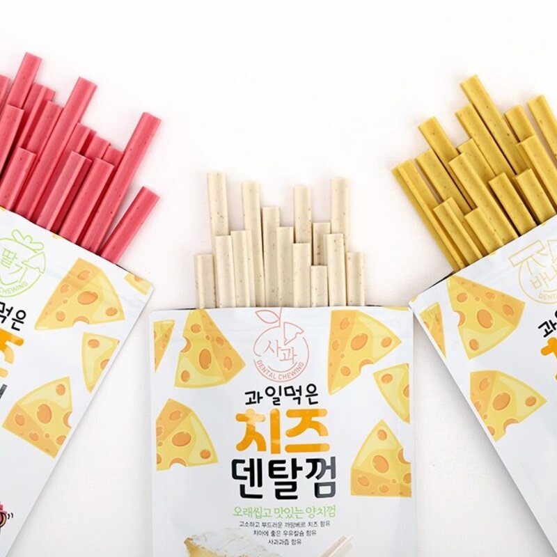 포켄스 과일먹은 치즈덴탈껌, 딸기, 100g, 2개