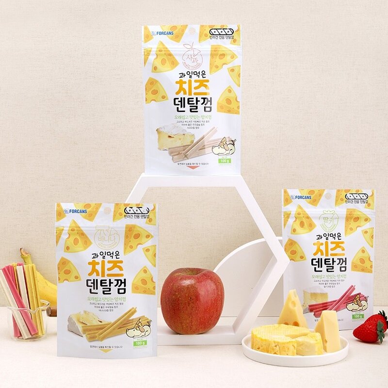 포켄스 과일먹은 치즈덴탈껌, 딸기, 100g, 2개