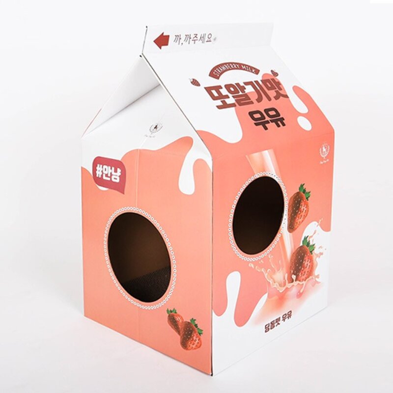 딩동펫 고양이스크래쳐 냥이우유하우스, 또알기맛, 1개