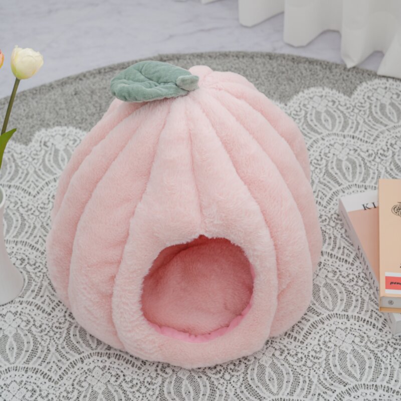 퍼플펫 호박숨숨집 반려동물 쿠션하우스, 핑크, 1개