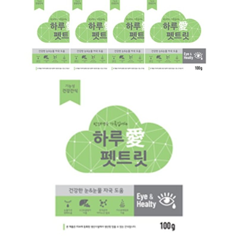 가수분해 하루애 펫트릿 눈&눈물 100g 노즈워크 훈련간식 강아지간식 알러지간식, 1개