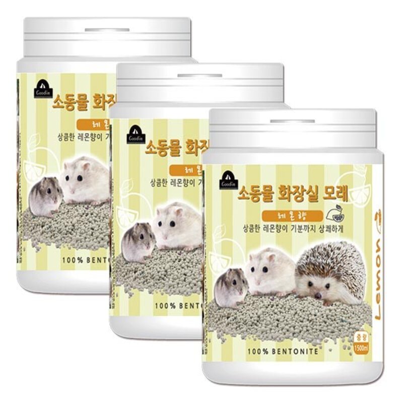 구딘 소동물 화장실 모래 레몬향, 1.5L, 1개