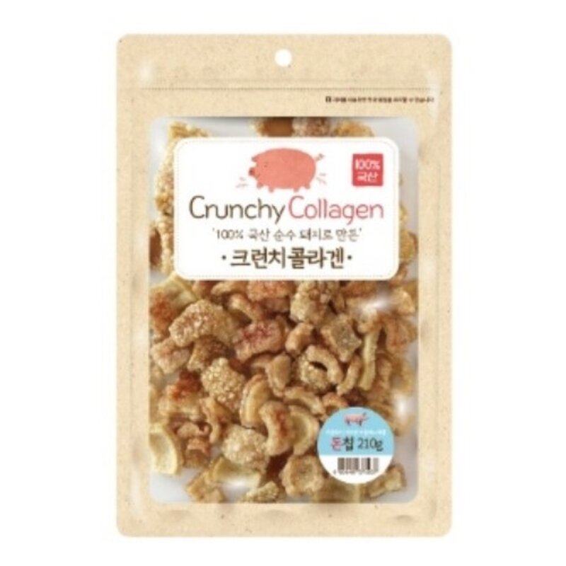 크런치 콜라겐 80g (선택) X3개 돈피 강아지간식 치석, 3개