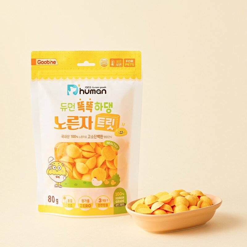 듀먼 반려동물 똑똑하댕 노른자트릿 간식, 노른자, 80g, 1개